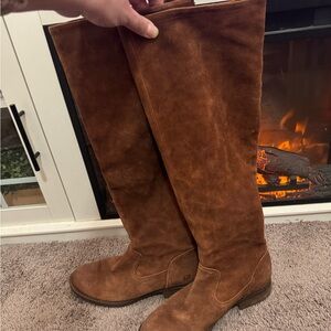 Women's born borman over the Knee thigh high brown boots